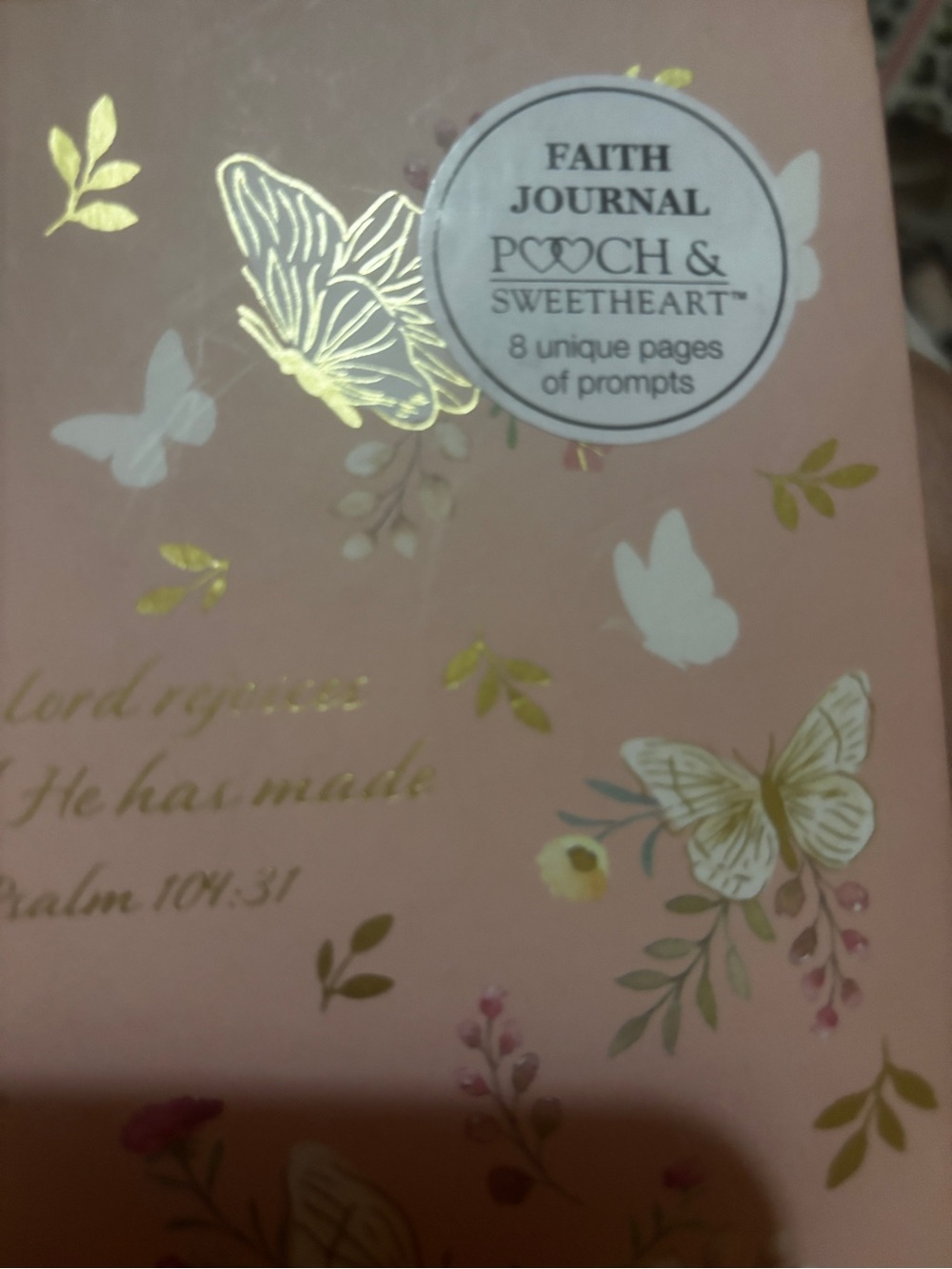 Faith Journal - Pink Floral pooch & sweat heart